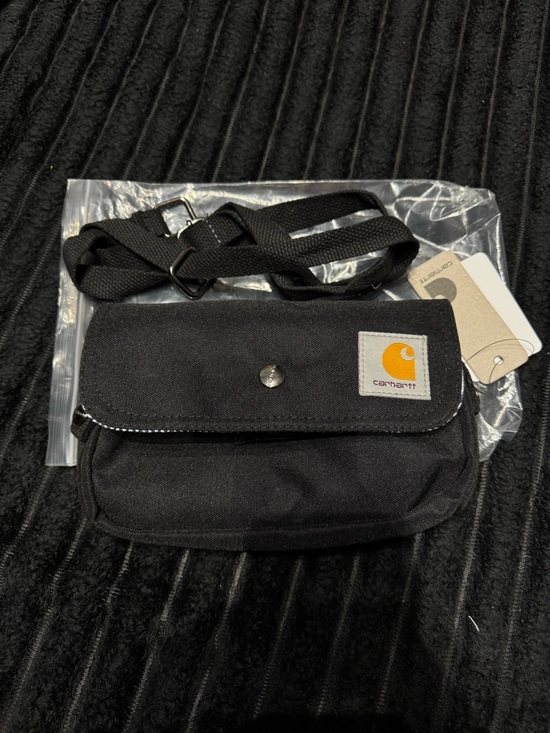 Carhartt Other - Carhartt Black Small Crossbody Belt Bag with Yellow Logo